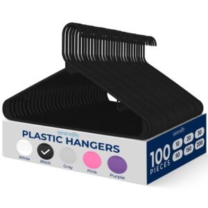 Non-Slip Plastic Hangers - SLHPLBLK100