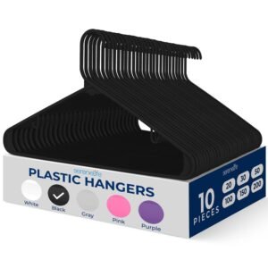 Non-Slip Plastic Hangers - SLHPLBLK10
