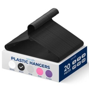 Non-Slip Plastic Hangers - SLHPLBLK20