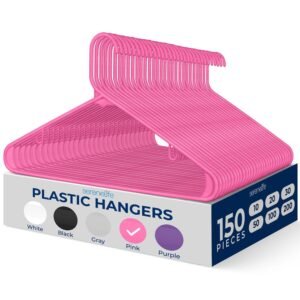 Non-Slip Plastic Hangers - SLHPLPINK150
