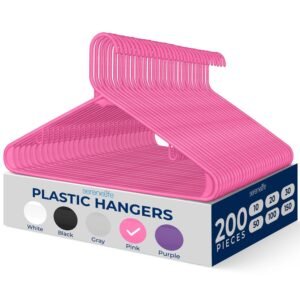 Non-Slip Plastic Hangers - SLHPLPINK200