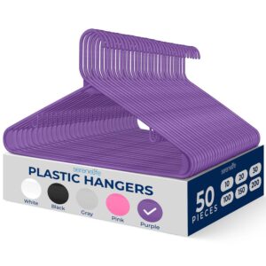 Non-Slip Plastic Hangers - SLHPLPURL50