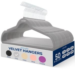 Non-Slip Velvet Hangers - SLHVELGRY50