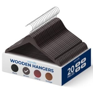 Non-Slip Wooden Hangers - SLHWDBRWN20