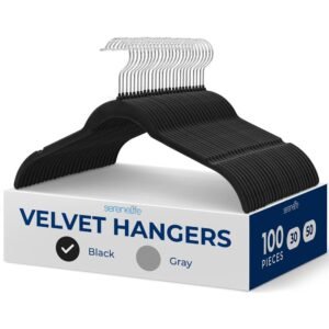 100-Piece Velvet Hangers - SLSHBK100