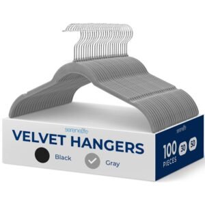 100-Piece Velvet Hangers - SLSHGR100
