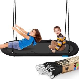 40" Saucer Swing with Pillow and Handles - SLSOVSWNG09BK
