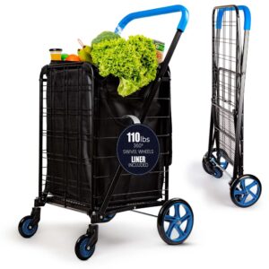 Foldable Shopping Cart With Cart Liner - SLSPCART50