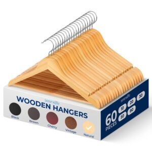 WOODEN HANGERNATURALPACK OF 60 - SLWDD61