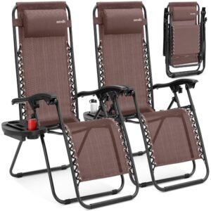 Adjustable Zero Gravity Chair Set - SLZGHBRW22