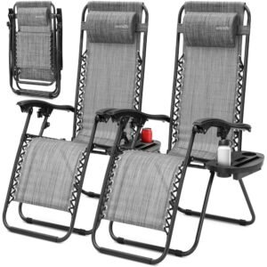 Adjustable Zero Gravity Chair Set - SLZGHGRY87.5