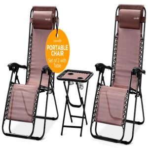Adjustable Zero Gravity Chair Set - SLZGHTBRM65.5