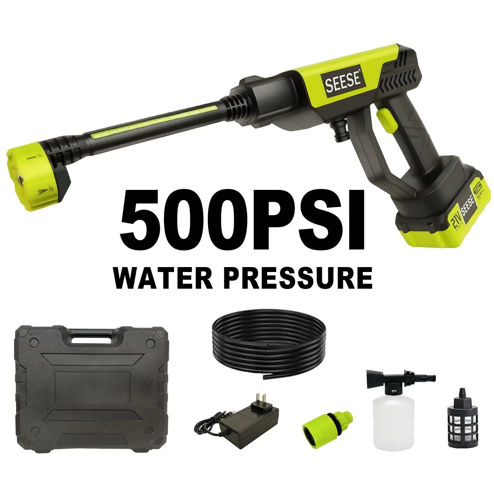 SEESE Cordless Pressure Washer 21V – Portable Car & Home Cleaner - Image 3