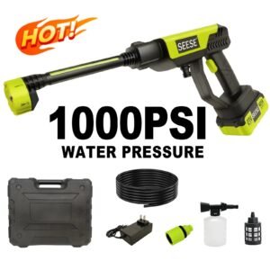SEESE Cordless Pressure Washer 21V – Portable Car & Home Cleaner