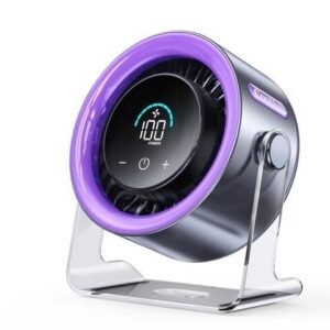 Coolhill USB Desk Fan 100 Speeds Quiet Rechargeable Table Fan
