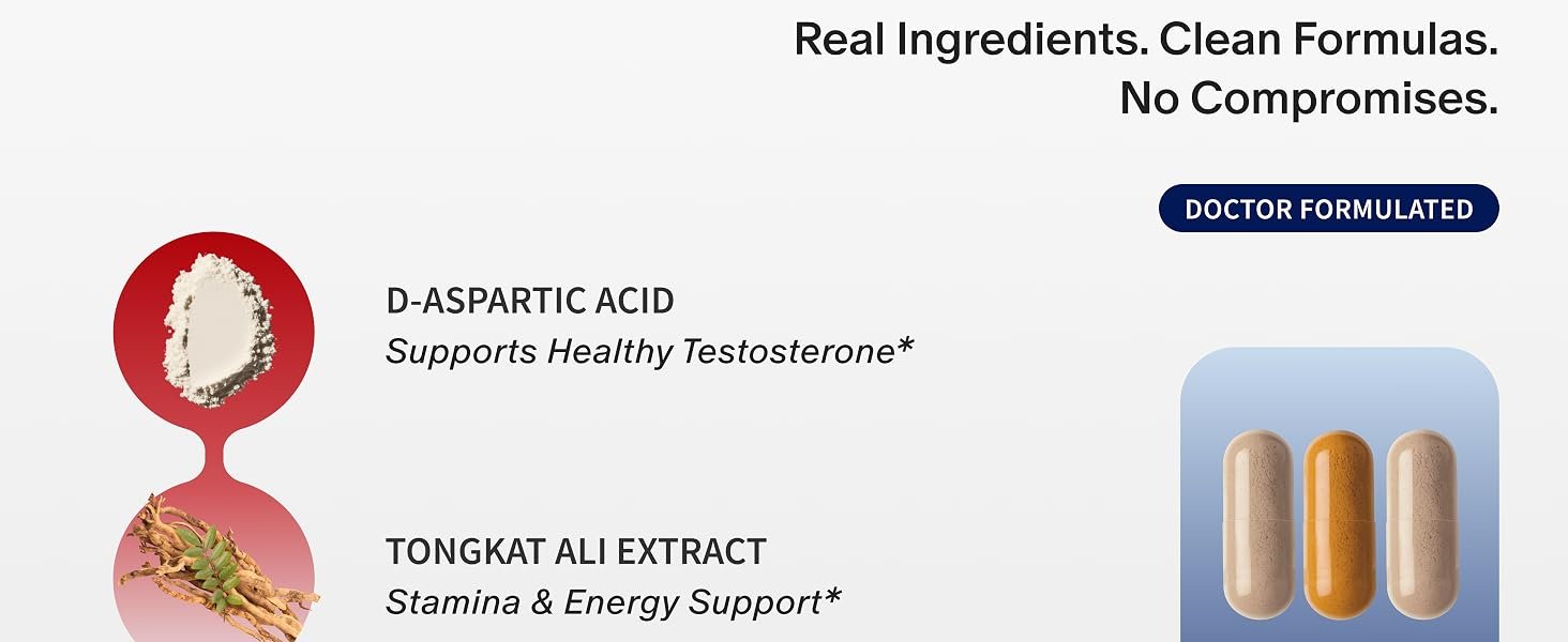 Clean formula d aspartic acid tongkat ali stamina energy 3 formulas 1 daily routine