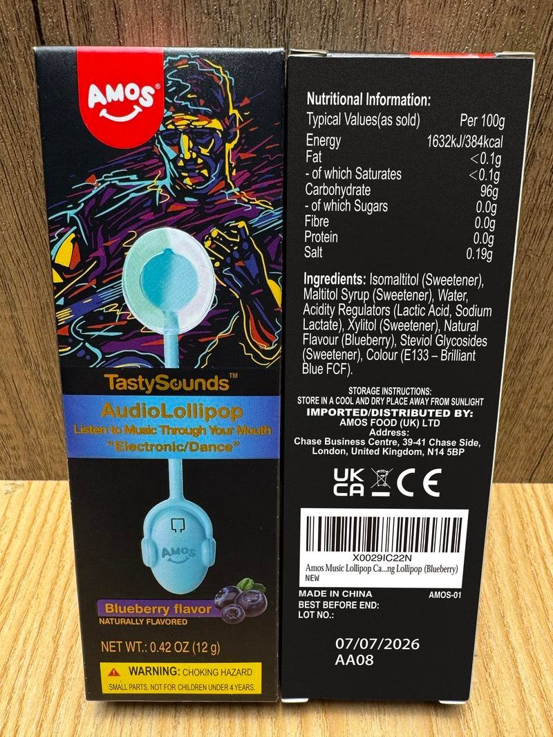 AMOS Music Lollipop Suckers Sugar Free(Strawberry Blueberry Watermelon), Perfect Party Favor Gift Audio Singing Lollipop Individually Wrapped, Novelty Gift Snack. - Image 5